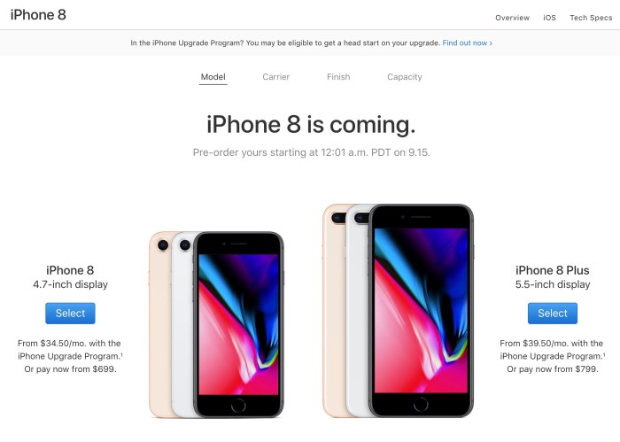 Iphone 8 pre order times confirmed