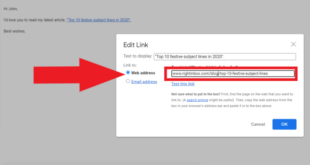 Gmail inbox address numbers clickable links