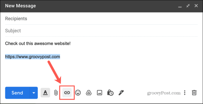 Gmail inbox address numbers clickable links