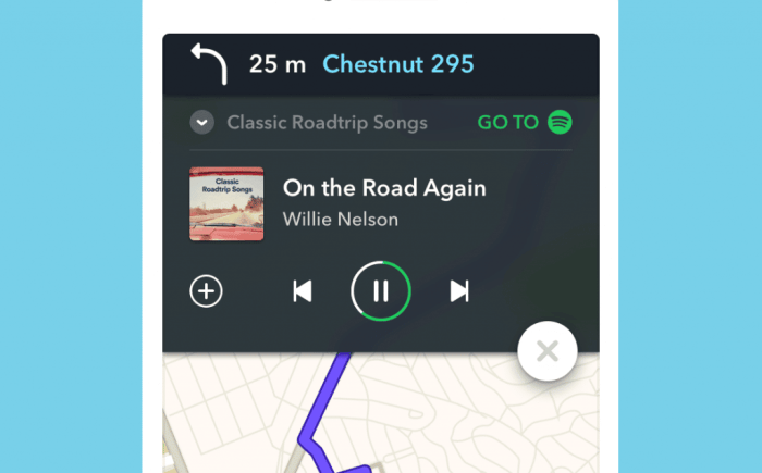 Spotify and waze integration on ios